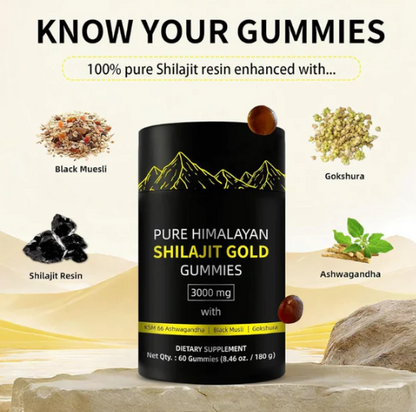 Himalayan Pure Shilajit Gummies | 60 Counts