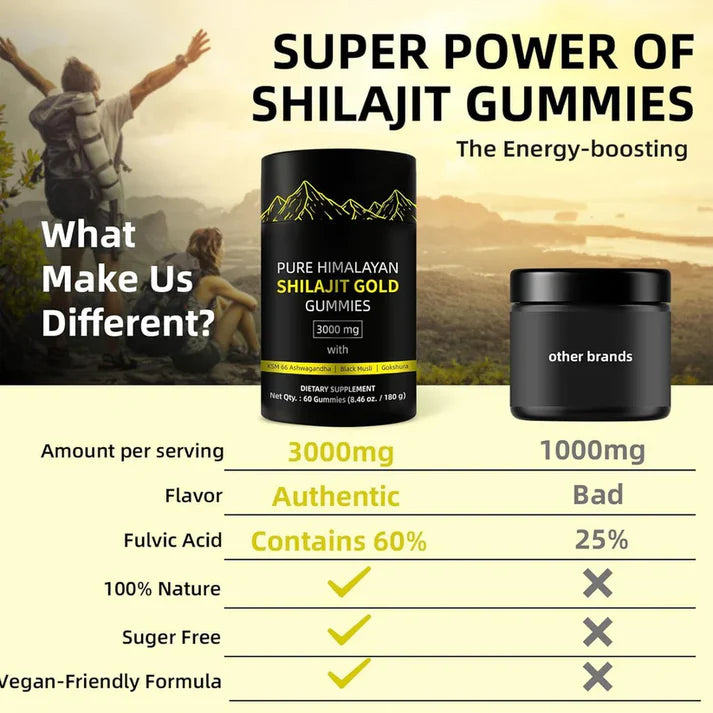 Himalayan Pure Shilajit Gummies | 60 Counts