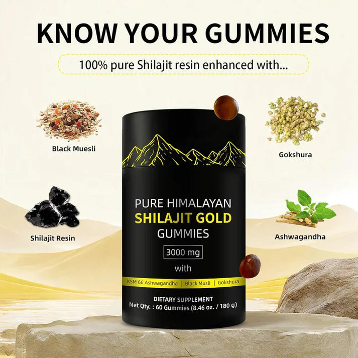 Himalayan Pure Shilajit Gummies | 60 Counts