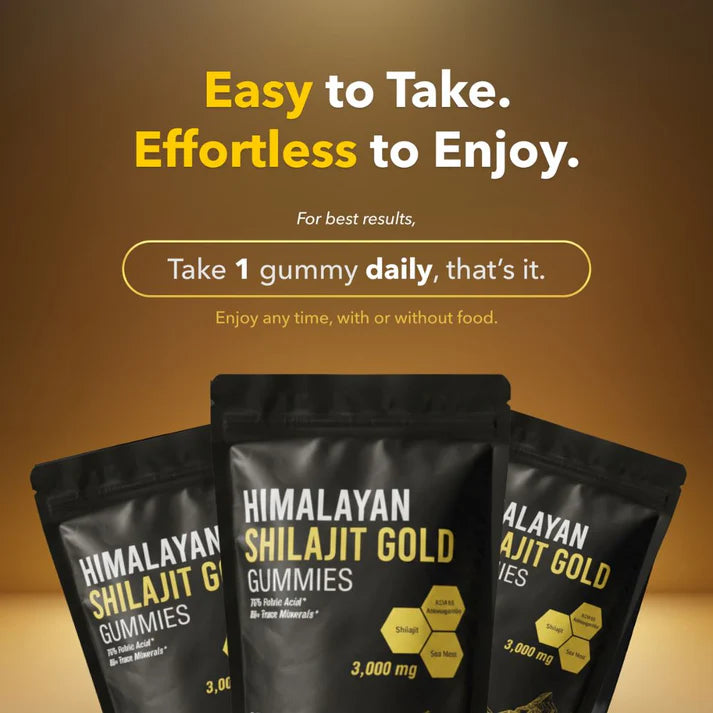 Pure Himalayan Shilajit Gold Gummies | 60 Counts