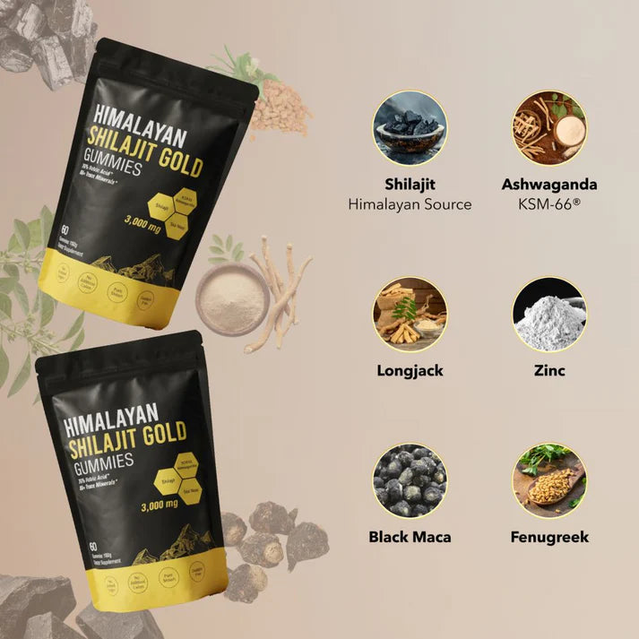 Pure Himalayan Shilajit Gold Gummies | 60 Counts