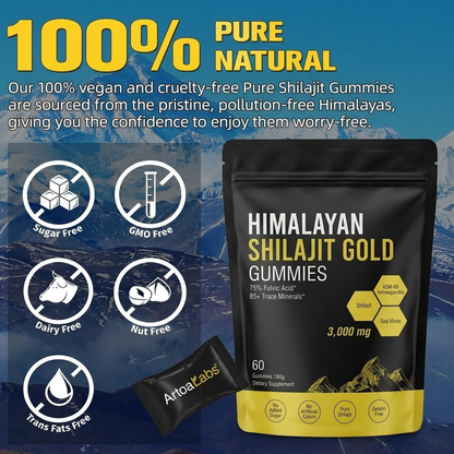 Pure Himalayan Shilajit Gold Gummies | 60 Counts